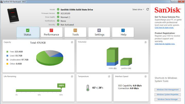 sandisk ssd dashboard